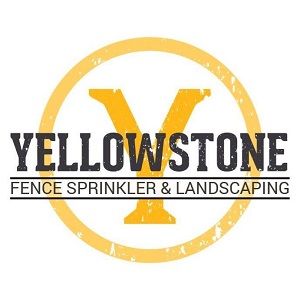 Yellowstone fence sprinkler and landscaping