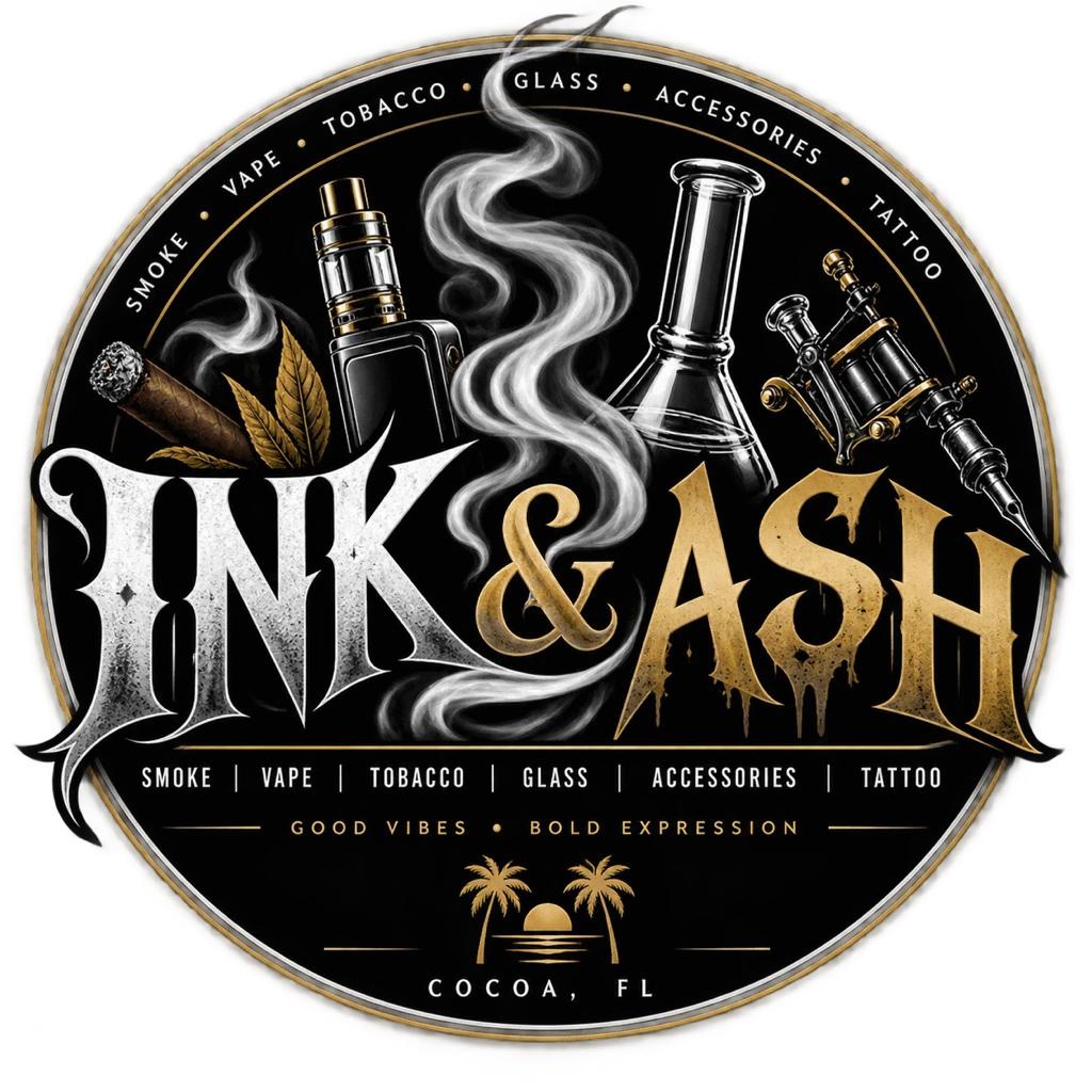 Ink &amp; Ash - Smoke Shop, Vape &amp; Tattoo shop logo